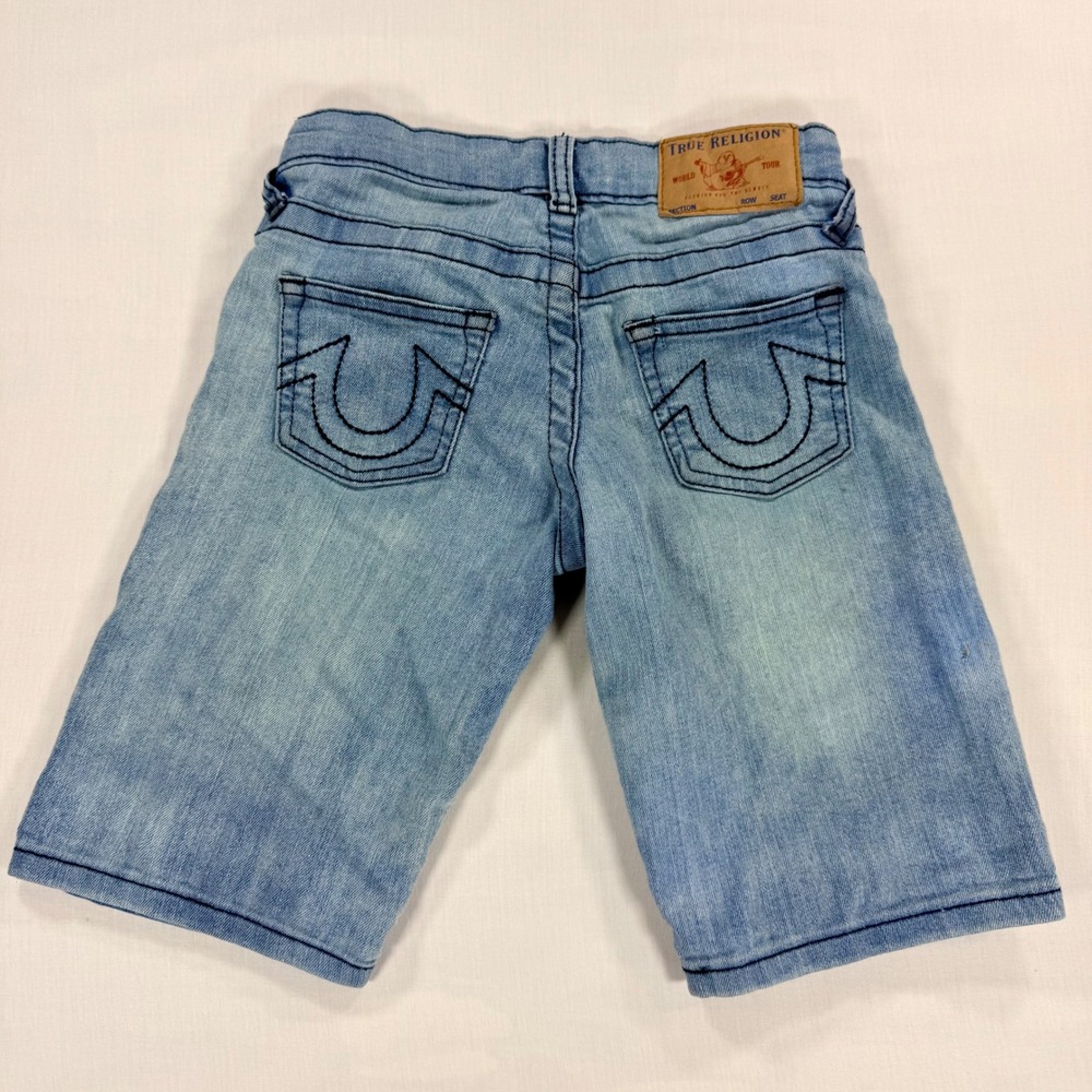 True Religion Kids Light Wash Denim Shorts Blue Size 6 Distressed Play Shorts
